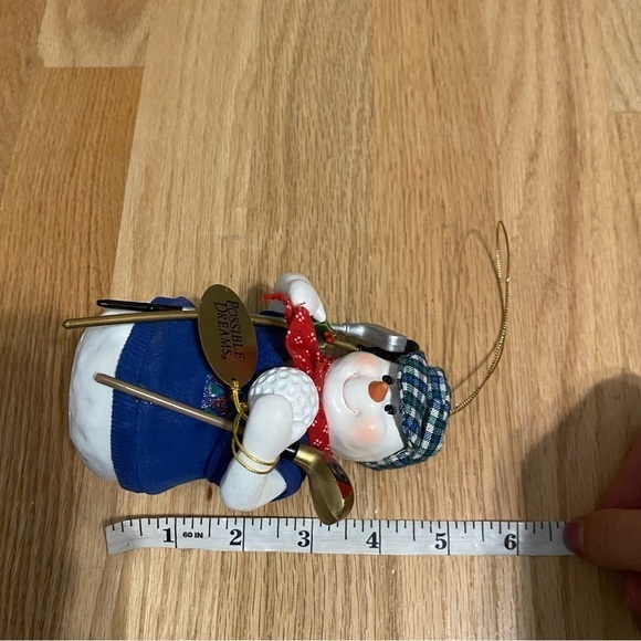 Clothtique Possible Dreams Chip Frozengreen Snowman Golfer Ornament NEW - Picture 8 of 8